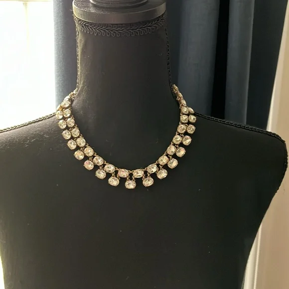 J.Crew new with tags necklace clear stones - Picture 2 of 5